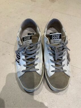 Golden Goose-Inspired women’s White & Gray Low-Top Sneakers